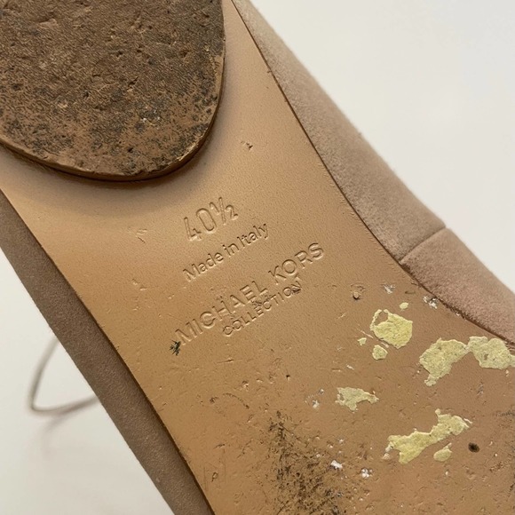 Michael Kors Collection Kallie Lace Up Pointed Toe Suede Ballet Flats Size 40.5 - Picture 8 of 11